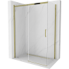 Mexen Omega kabina prysznicowa rozsuwana 140 x 70 cm, transparent, złota - 825-140-070-50-00