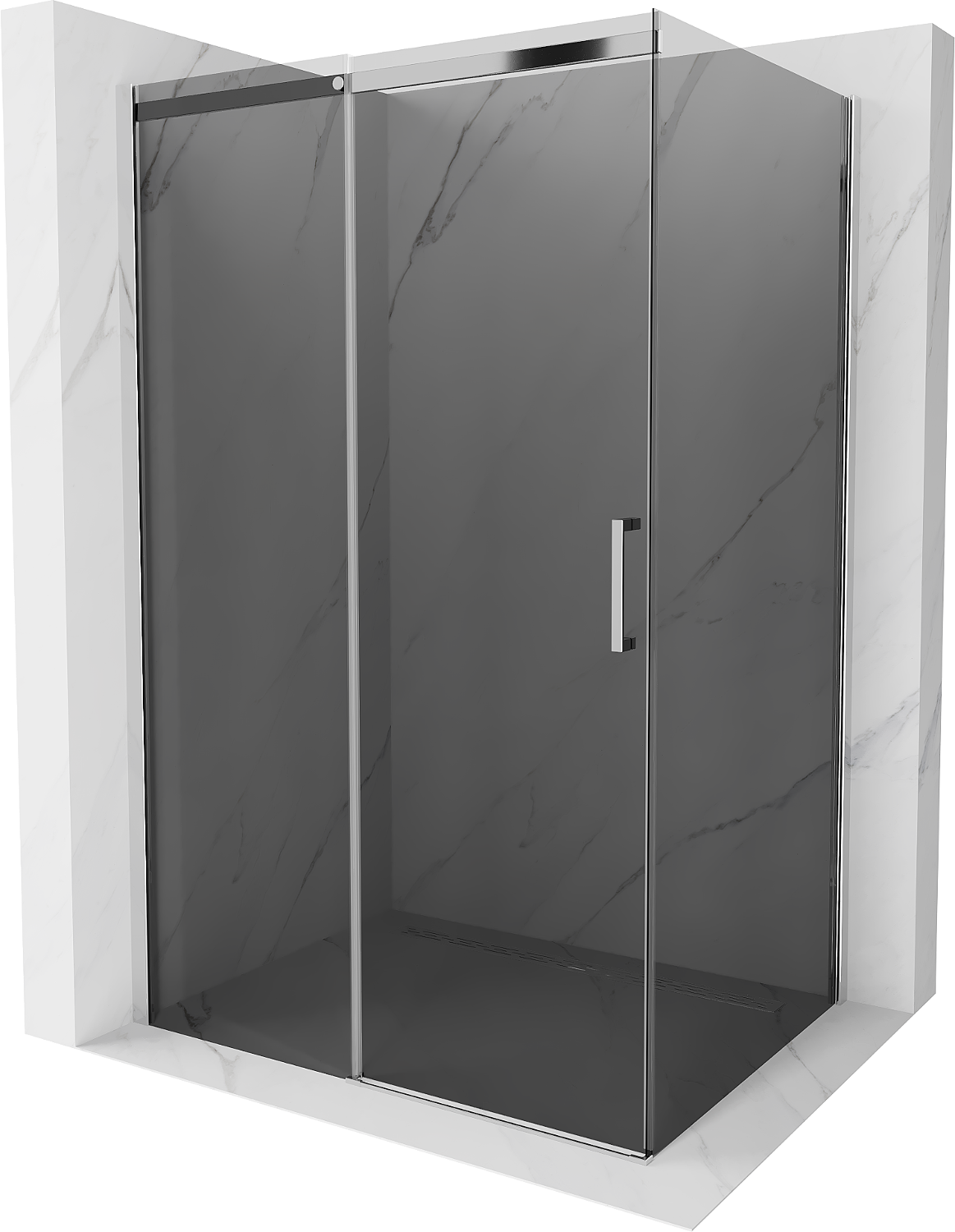Mexen Omega kabina prysznicowa rozsuwana 110 x 90 cm, grafit, chrom - 825-110-090-01-40