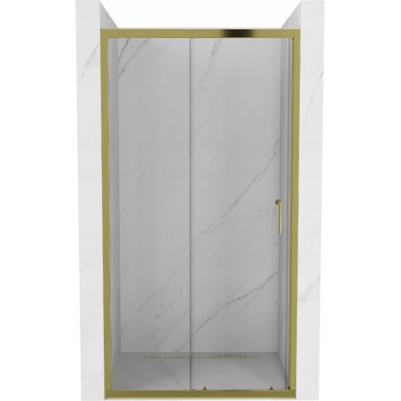 Mexen Apia drzwi prysznicowe rozsuwane 100 cm, transparent, złote - 845-100-000-50-00