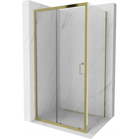 Mexen Apia kabina prysznicowa rozsuwana 115 x 80 cm, transparent, złota - 840-115-080-50-00
