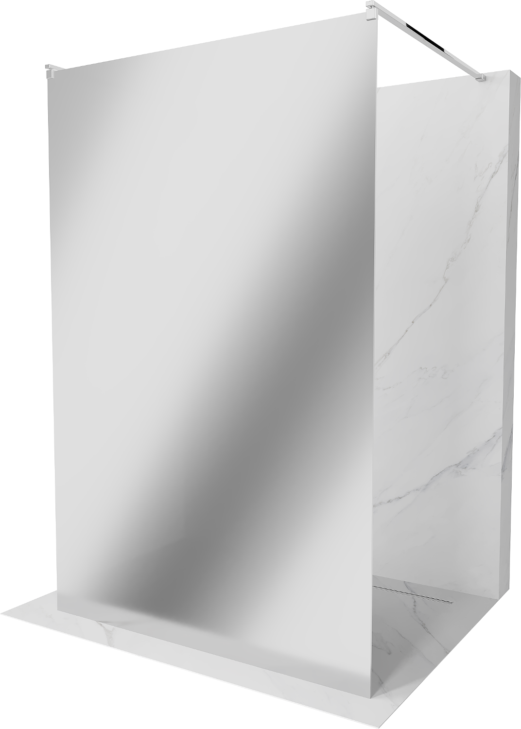Mexen Kioto ścianka prysznicowa wolnostojąca 100 x 200 cm, lustro 8 mm, chrom - 800-100-002-01-50