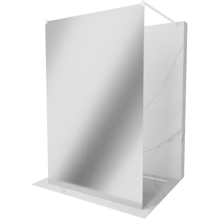 Mexen Kioto ścianka prysznicowa wolnostojąca 120 x 200 cm, lustro 8 mm, biała - 800-120-002-20-50