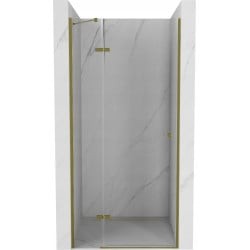 Mexen Roma drzwi prysznicowe uchylne 120 cm, transparent, złote - 854-120-000-50-00