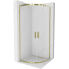 Mexen Rio kabina prysznicowa półokrągła 80 x 80 cm, transparent, złota - 863-080-080-50-00