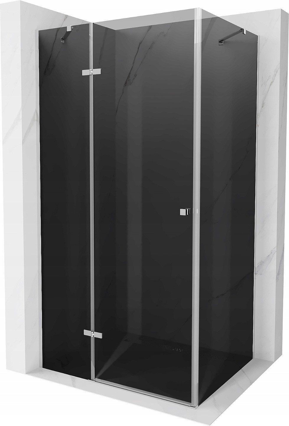 Mexen Roma kabina prysznicowa uchylna 70 x 100 cm, grafit, chrom - 854-070-100-01-40