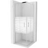 Mexen Rio kabina prysznicowa kwadratowa 70 x 70 cm, pasy, chrom - 860-070-070-01-20