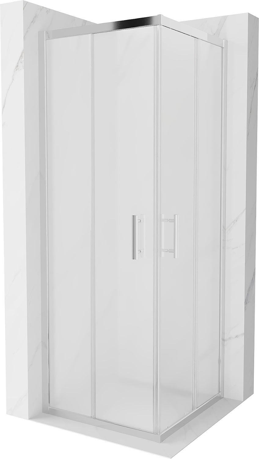 Mexen Rio kabina prysznicowa kwadratowa 70 x 70 cm, szron, chrom - 860-070-070-01-30