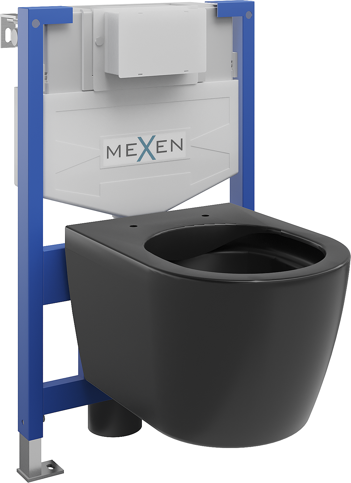 Mexen zestaw podtynkowy WC stelaż Fenix XS-F z miską WC Carmen, czarny mat - 6803388XX85
