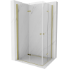 Mexen Lima Duo kabina prysznicowa składana 90 x 80 cm, transparent, złota - 856-090-080-50-00-02