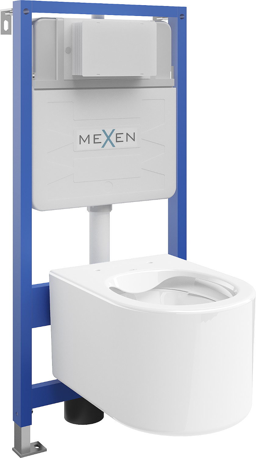 Mexen zestaw podtynkowy WC stelaż Fenix Slim z miską WC Sofia, biały połysk - 6103354XX00