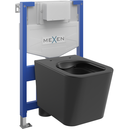 Mexen zestaw podtynkowy WC stelaż Fenix XS-F z miską WC Teo, czarny mat - 6803385XX85