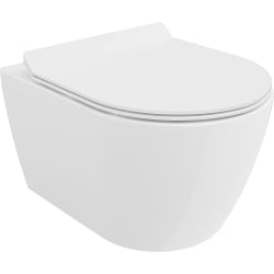 Mexen Carmen miska wc Rimless z deską wolnoopadającą slim, duroplast, biała połysk - 30880100