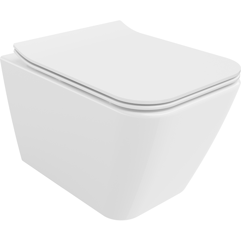 Mexen Cube miska wc Rimless z deską wolnoopadającą slim, duroplast, biała - 30924000