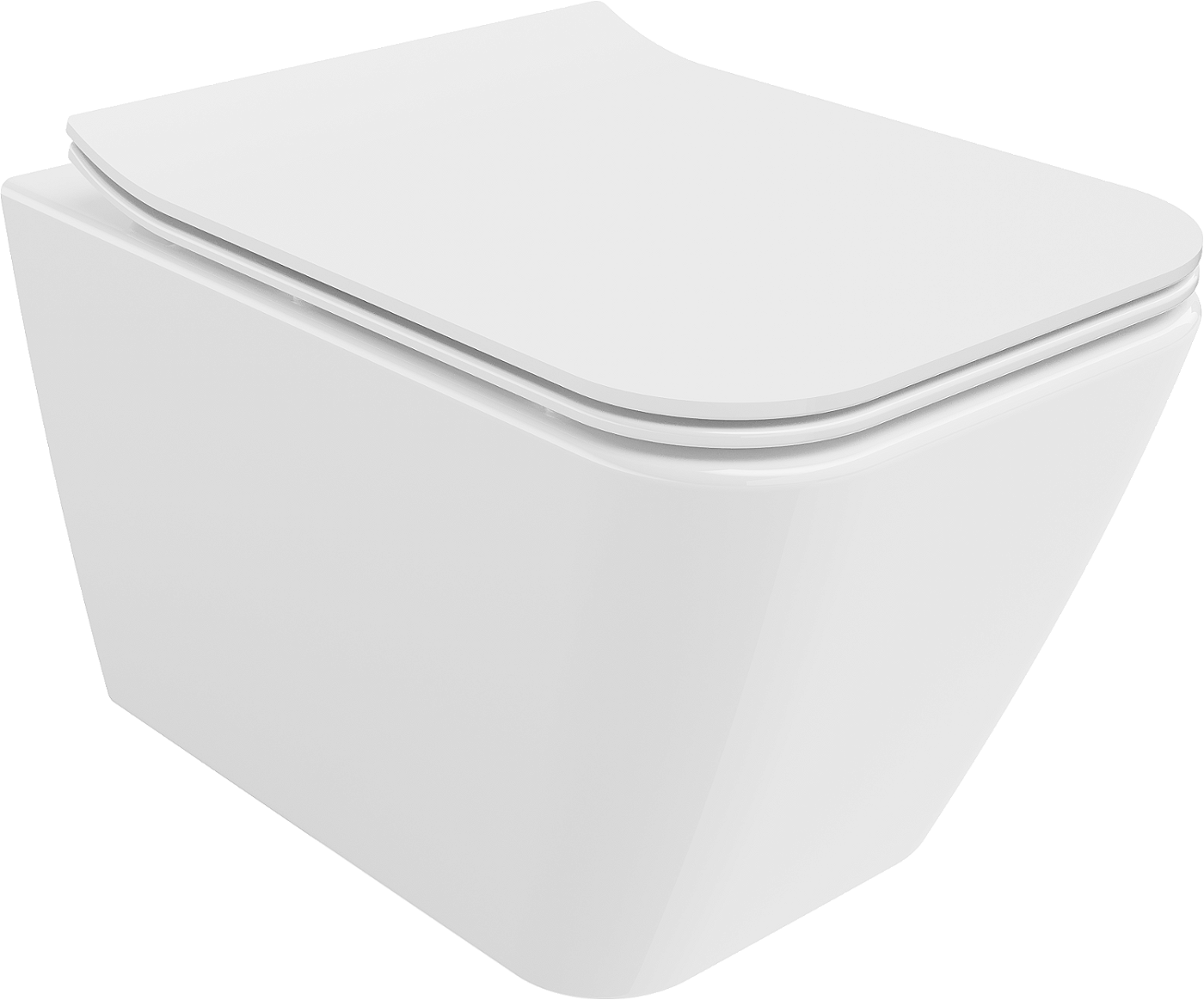 Mexen Cube miska wc Rimless z deską wolnoopadającą slim, duroplast, biała - 30924000