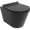 Mexen Rico miska wc Rimless z deską wolnoopadającą slim, duroplast, czarna mat - 30720185