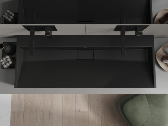 Umywalka z bateriami podtynkowi